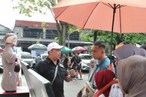 Sosialisasi Bahaya Narkoba pada Pengunjung Siring Menara Pandang Banjarmasin.