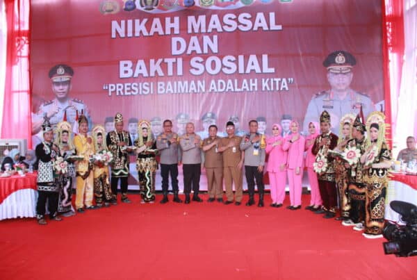 BNNP Kalsel Hadiri Acara Nikah Massal dan Bakti Sosial Polresta Banjarmasin.