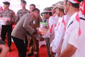 BNNP Kalsel Hadiri Acara Nikah Massal dan Bakti Sosial Polresta Banjarmasin.